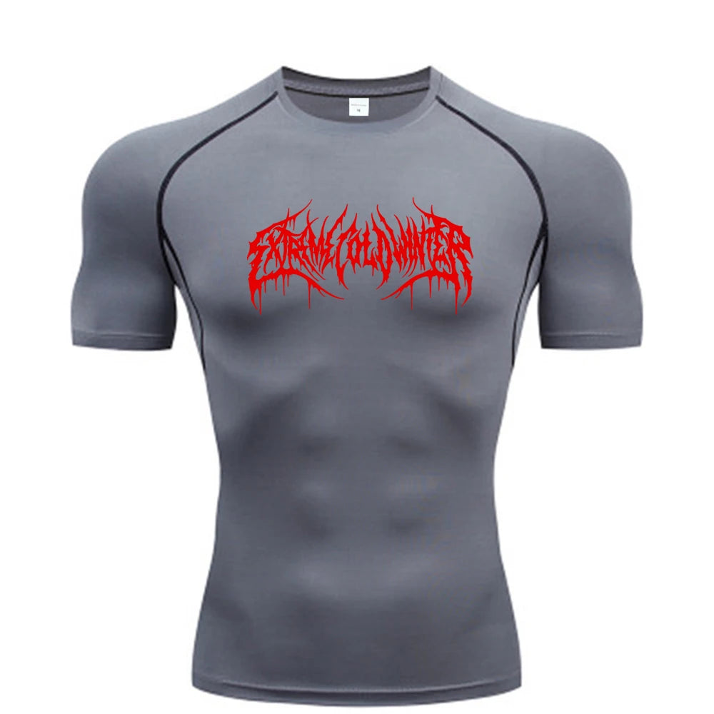 Playera Deportiva Hombre Manga Corta Compresión Verano