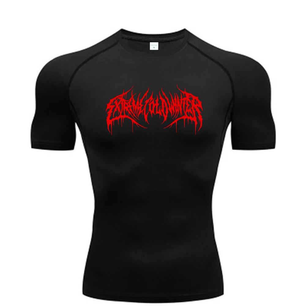 Playera Deportiva Hombre Manga Corta Compresión Verano