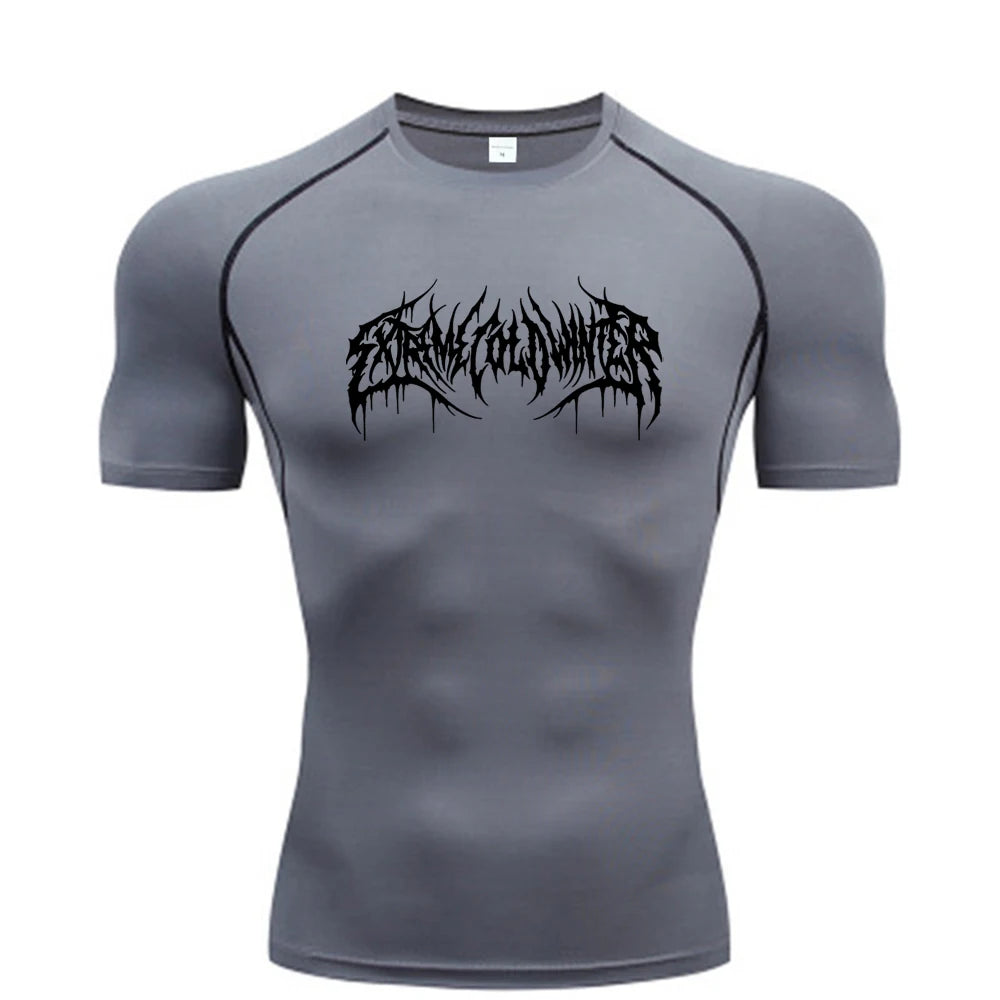 Playera Deportiva Hombre Manga Corta Compresión Verano