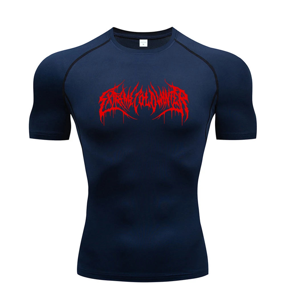 Playera Deportiva Hombre Manga Corta Compresión Verano