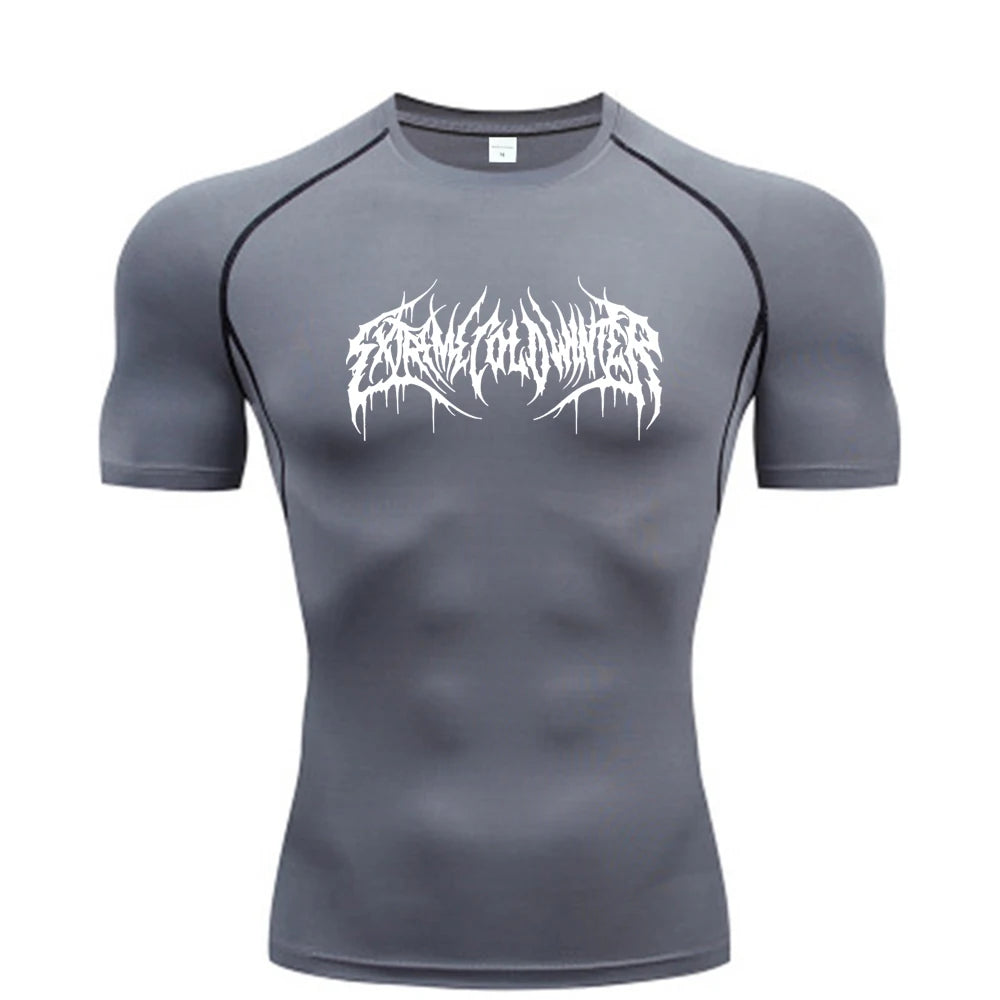 Playera Deportiva Hombre Manga Corta Compresión Verano