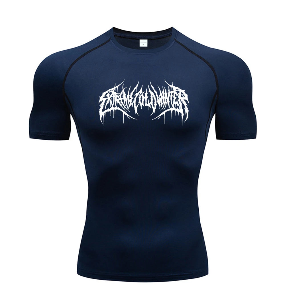Playera Deportiva Hombre Manga Corta Compresión Verano
