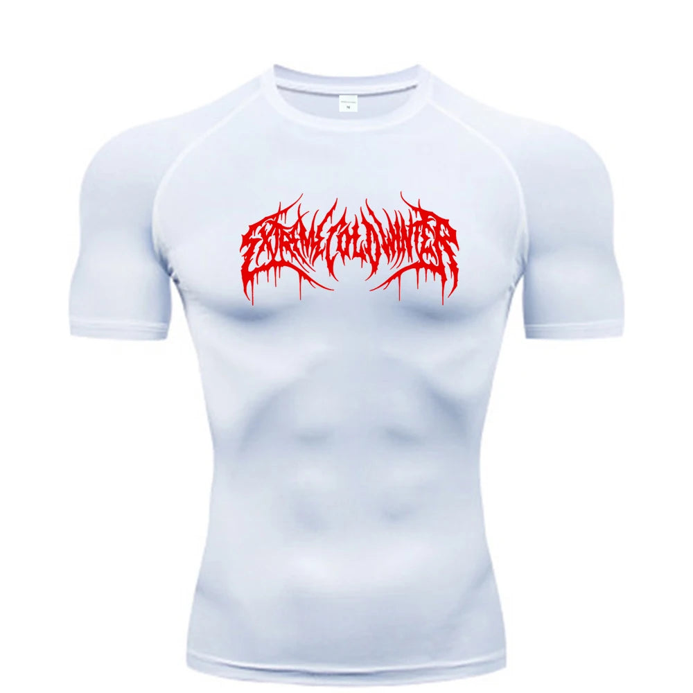 Playera Deportiva Hombre Manga Corta Compresión Verano