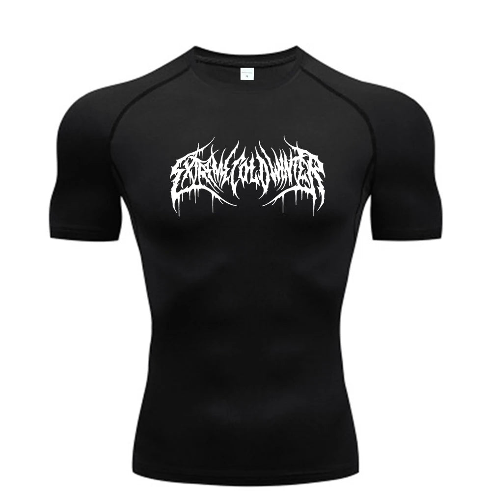 Playera Deportiva Hombre Manga Corta Compresión Verano