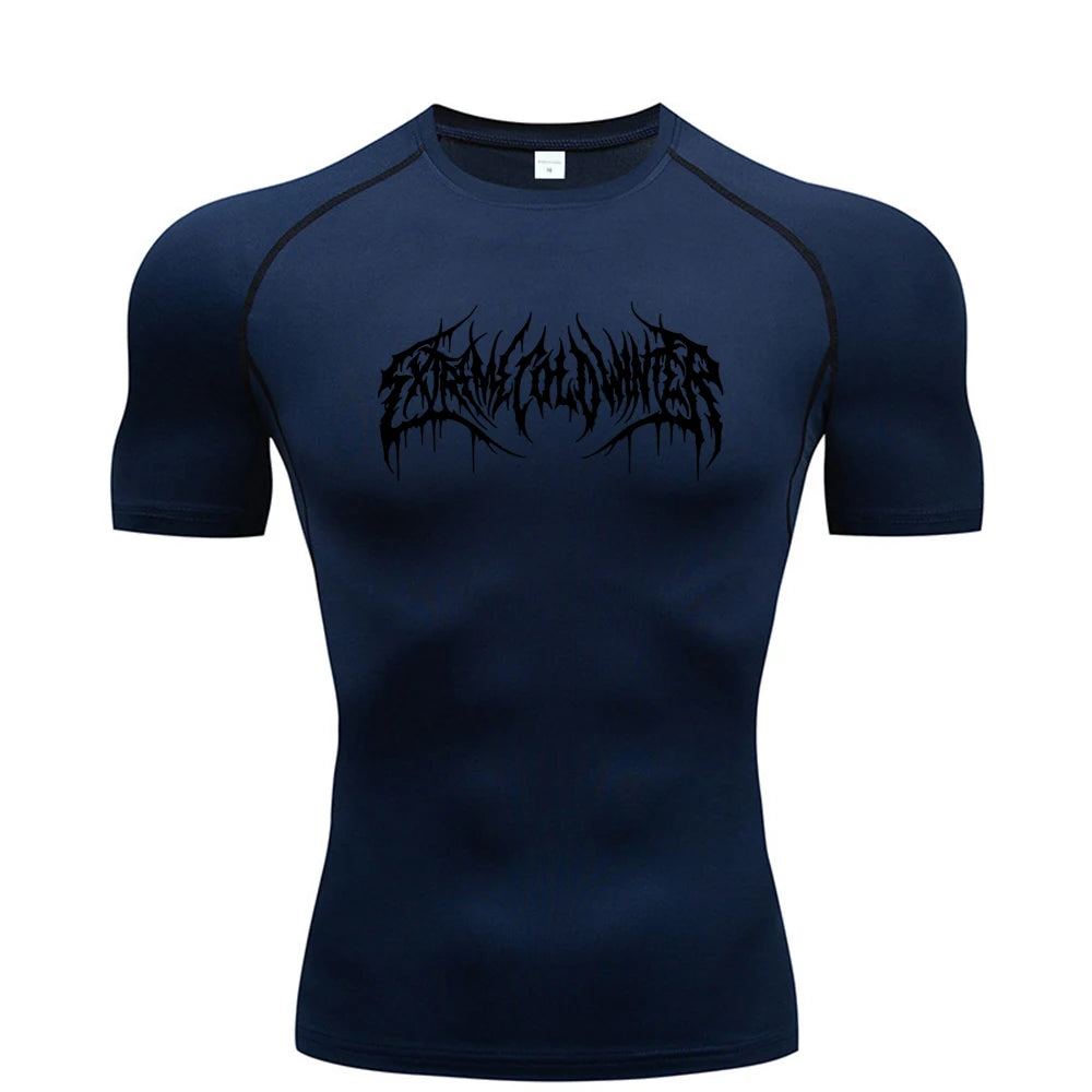 Playera Deportiva Hombre Manga Corta Compresión Verano