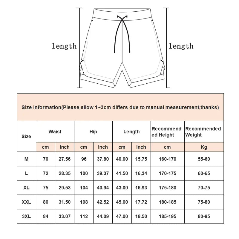 Short Deportivo Hombre 2 en 1 Camuflado Secado Rápido