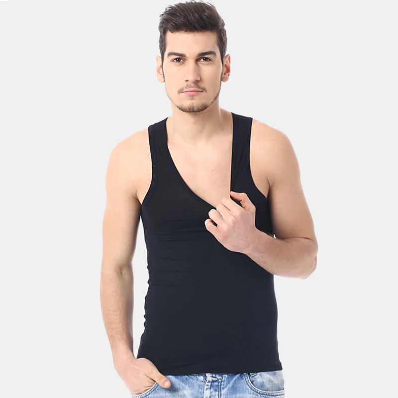 Camiseta básica de algodón para hombre