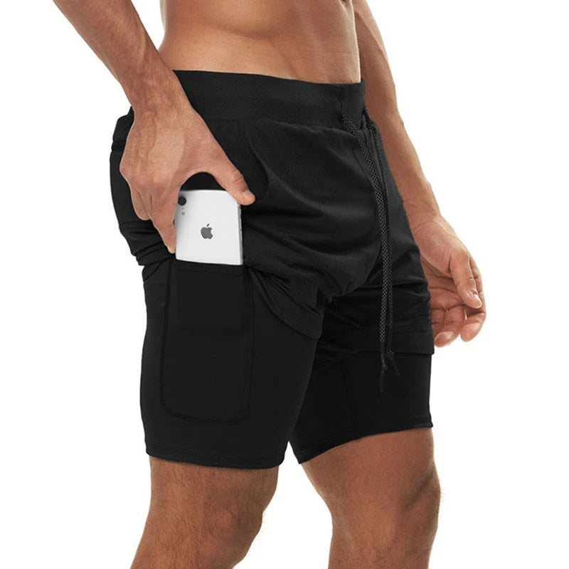 Short Deportivo Hombre 2 en 1 Camuflado Secado Rápido