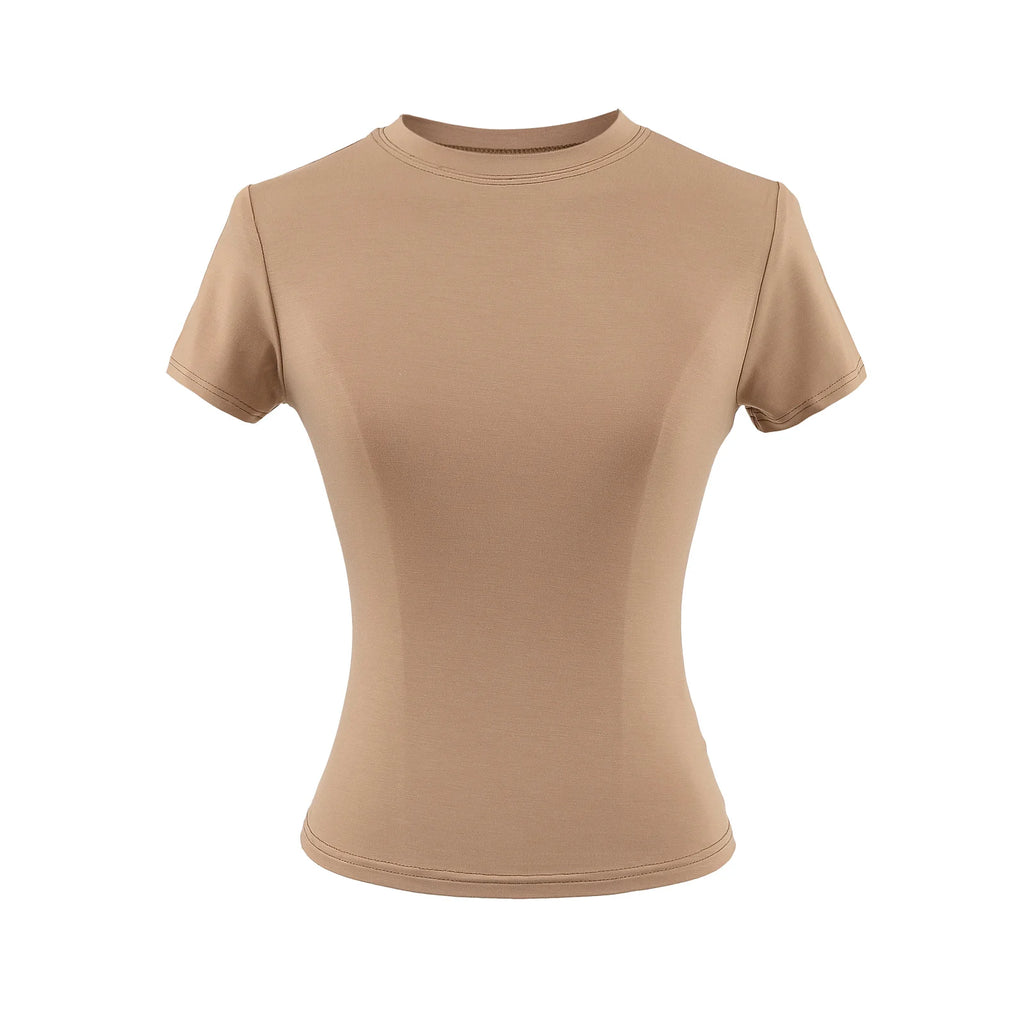 Playera Casual Mujer Slim Fit Manga Corta – Estilo Y2K