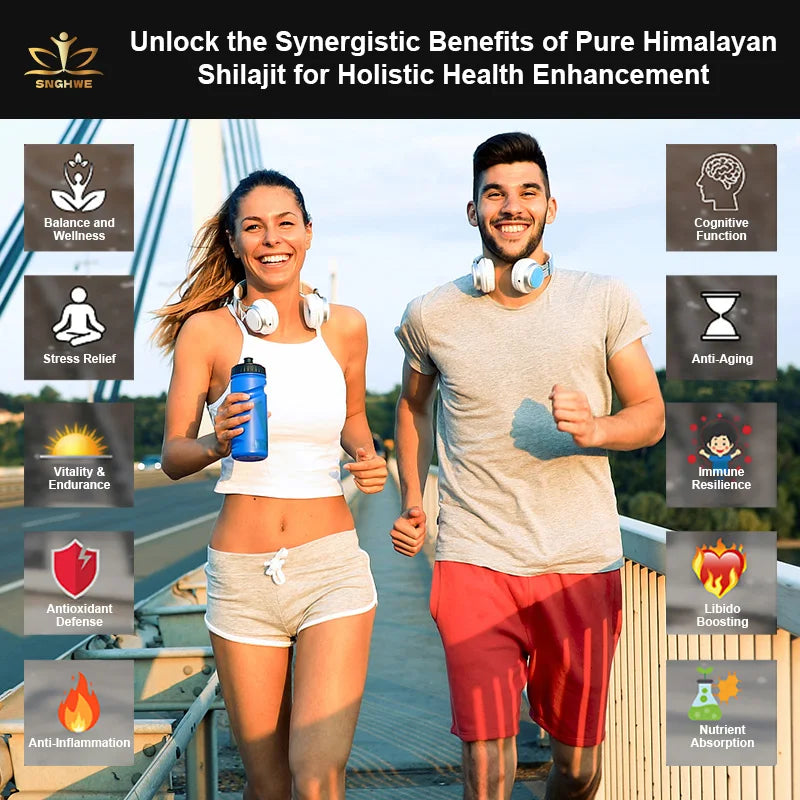 Shilajit Puro del Himalaya – Cápsulas 100% Orgánicas con Alto Contenido en Ácido Fúlvico