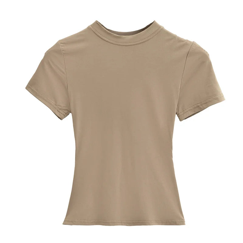 Playera Casual Mujer Slim Fit Manga Corta – Estilo Y2K