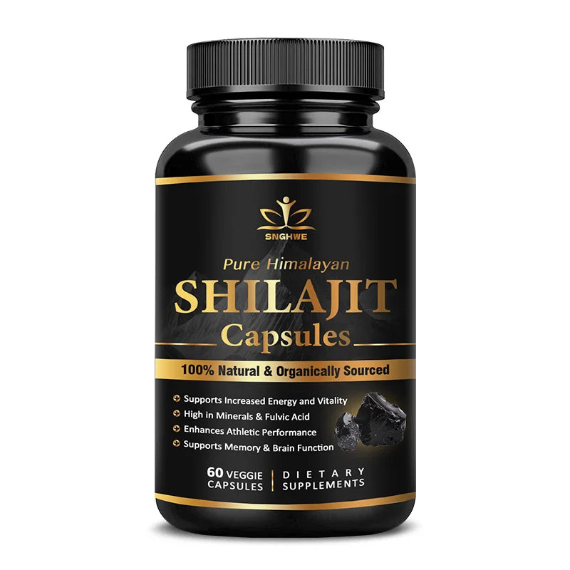 Shilajit Puro del Himalaya – Cápsulas 100% Orgánicas con Alto Contenido en Ácido Fúlvico