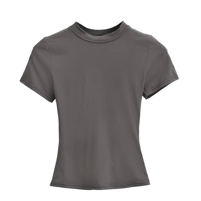 Playera Casual Mujer Slim Fit Manga Corta – Estilo Y2K