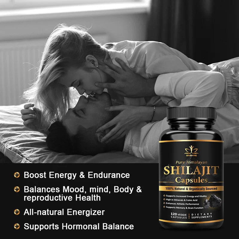 Shilajit Puro del Himalaya – Cápsulas 100% Orgánicas con Alto Contenido en Ácido Fúlvico
