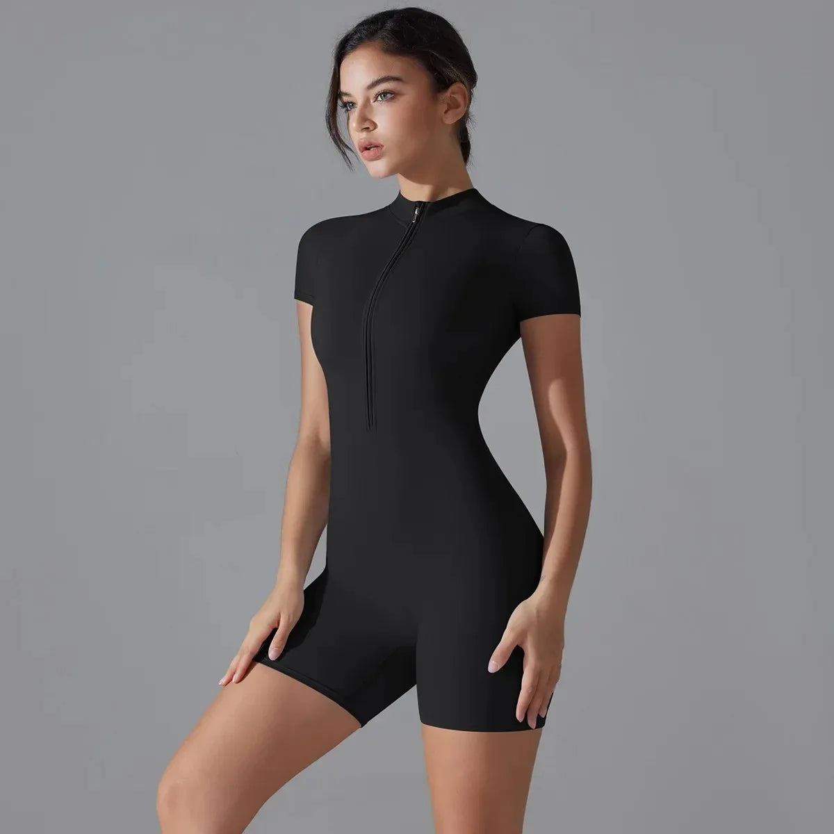 Enterizo Deportivo Mujer Push Up – Gym & Yoga con Cierre