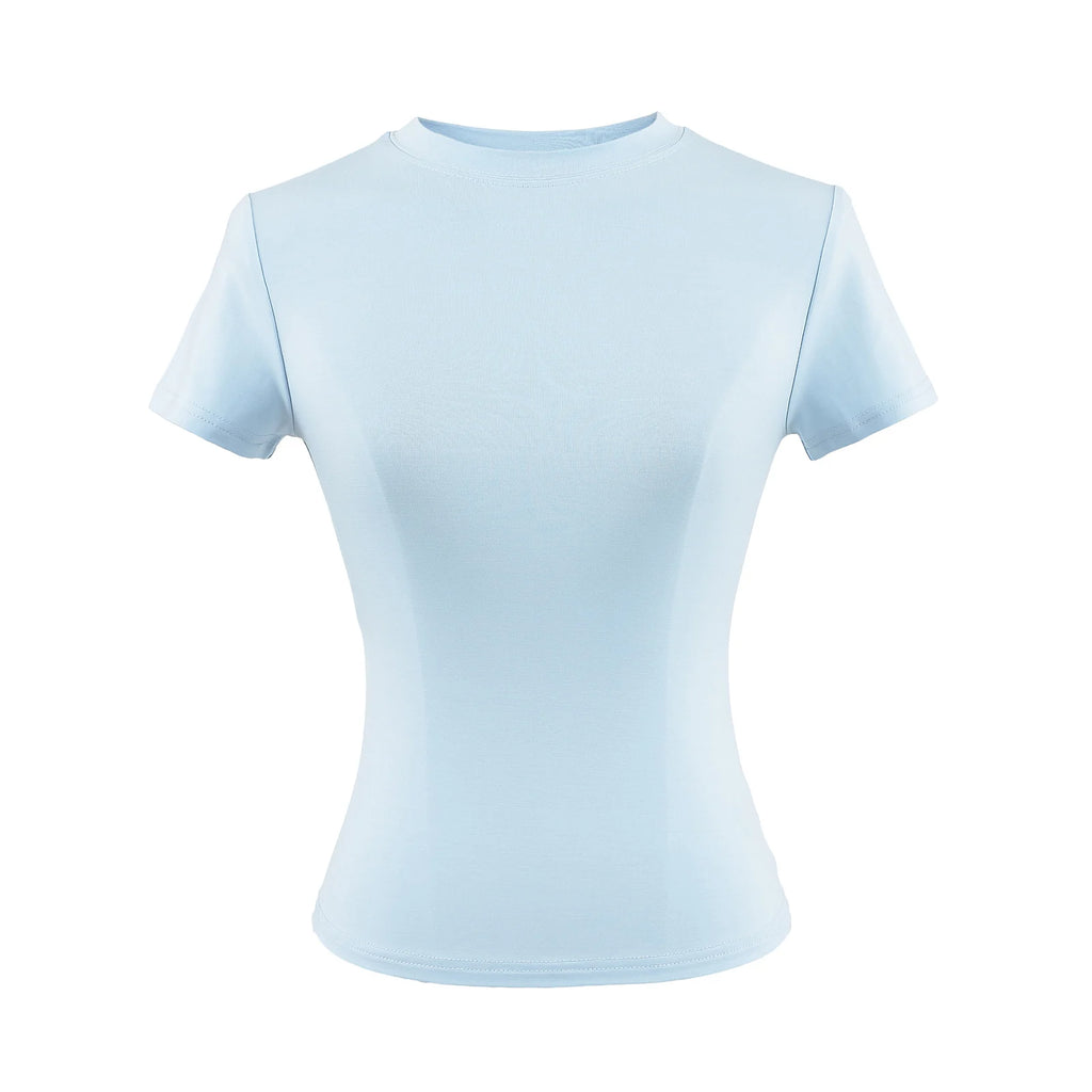 Playera Casual Mujer Slim Fit Manga Corta – Estilo Y2K