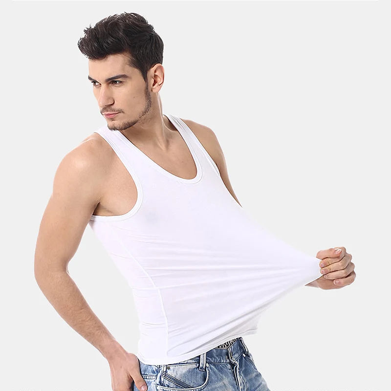Camiseta básica de algodón para hombre