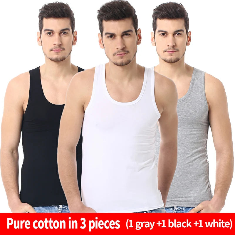 Camiseta básica de algodón para hombre