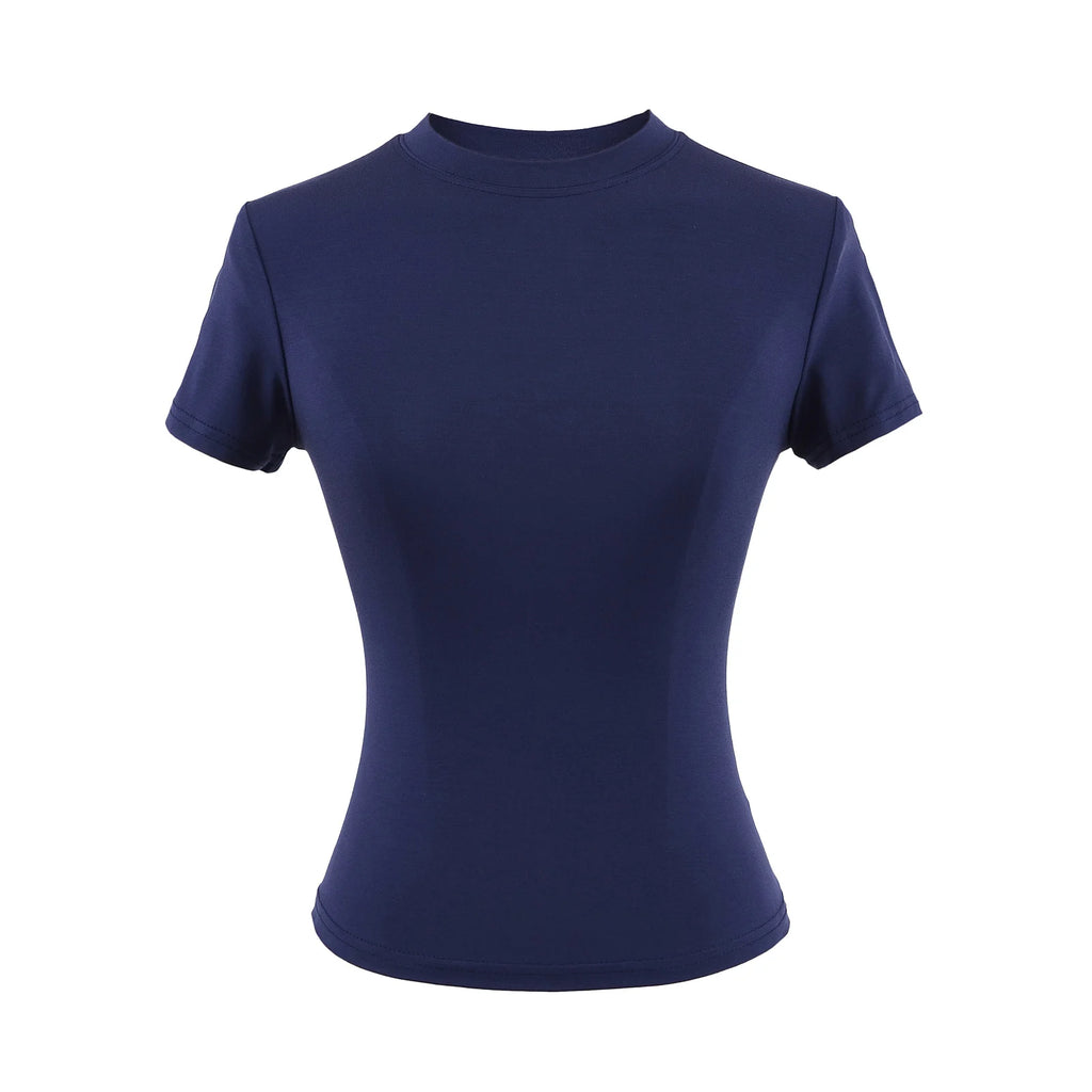 Playera Casual Mujer Slim Fit Manga Corta – Estilo Y2K