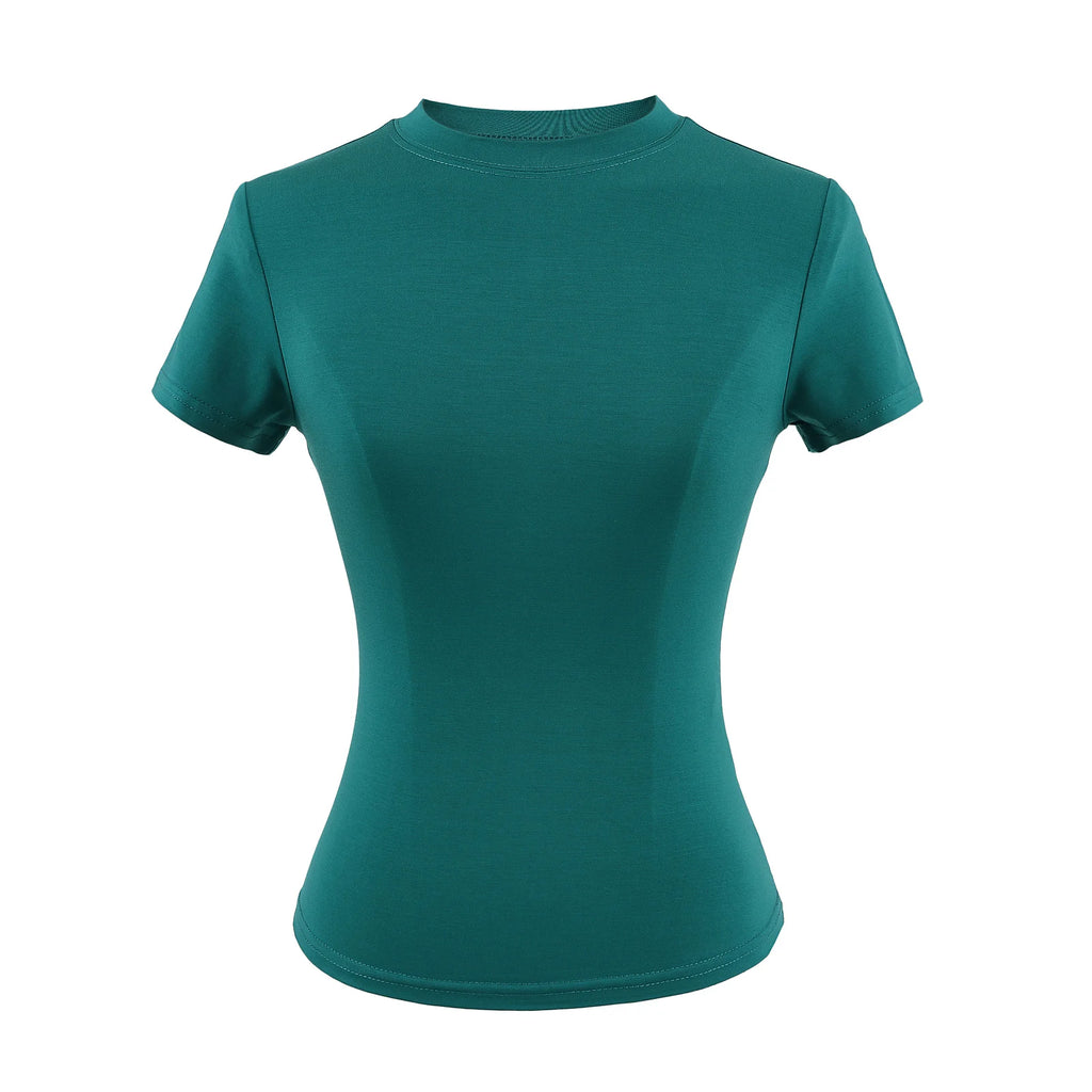 Playera Casual Mujer Slim Fit Manga Corta – Estilo Y2K