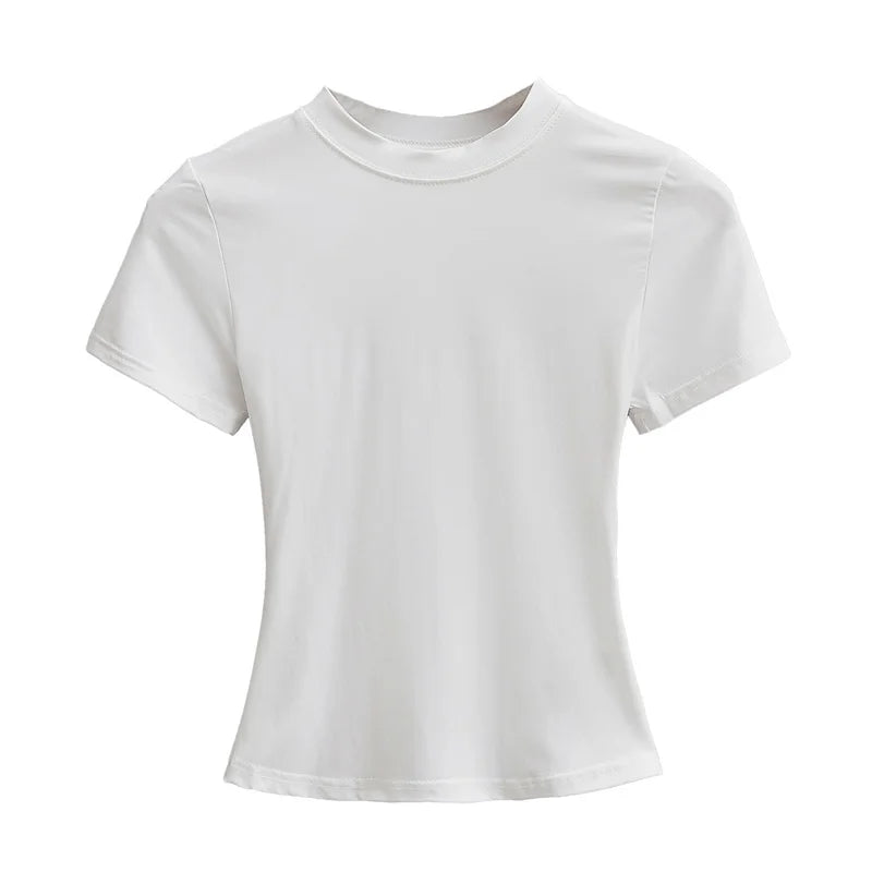 Playera Casual Mujer Slim Fit Manga Corta – Estilo Y2K