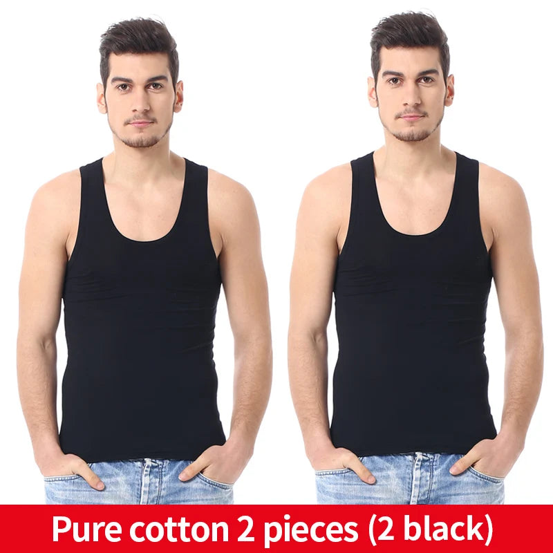Camiseta básica de algodón para hombre