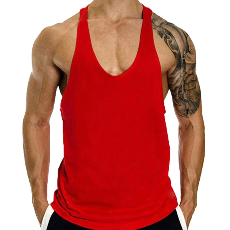 Playera sin mangas tipo stringer para hombre