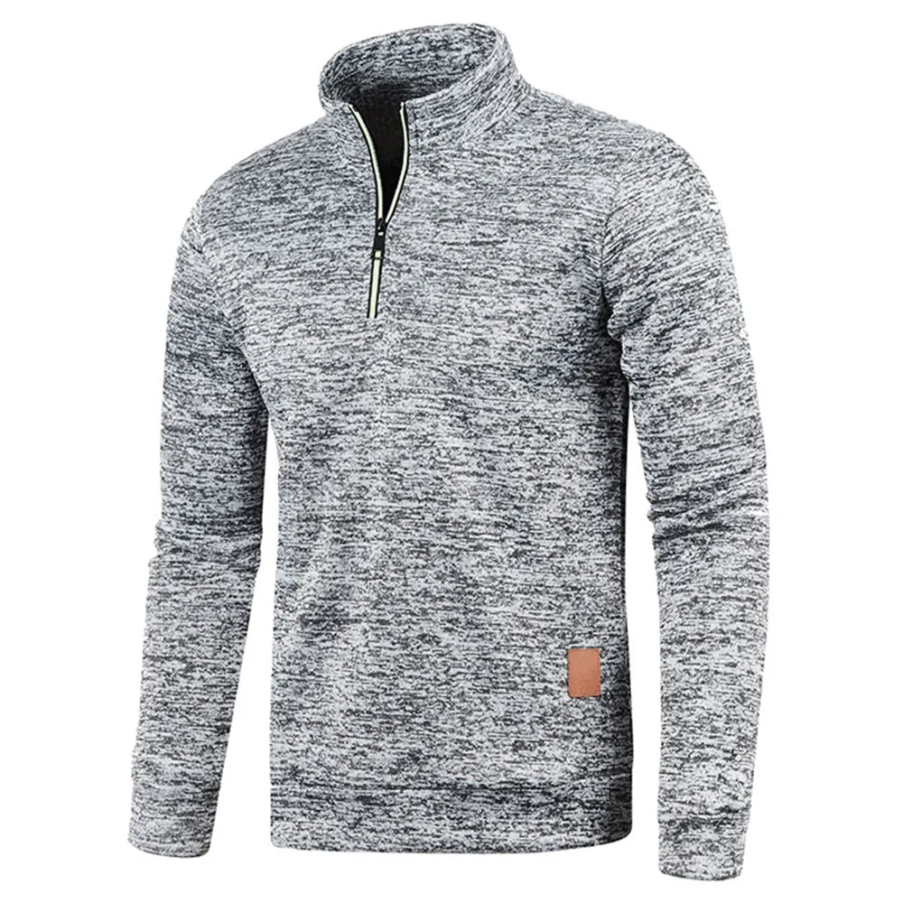 Sudadera gruesa con media cremallera para hombre