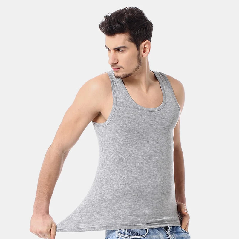 Camiseta básica de algodón para hombre