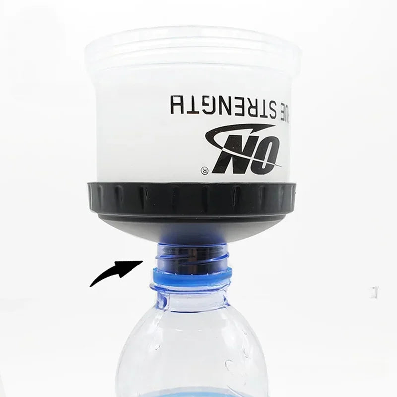 Botella Dosificadora de Suplementos 3 en 1 | Almacenamiento Portátil por Capas con Embudo