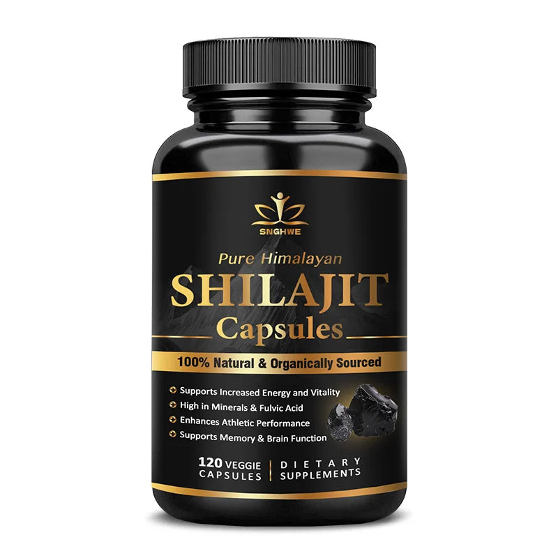 Shilajit Puro del Himalaya – Cápsulas 100% Orgánicas con Alto Contenido en Ácido Fúlvico