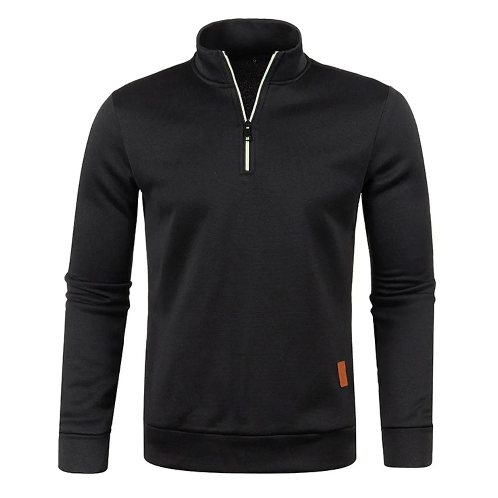 Sudadera gruesa con media cremallera para hombre